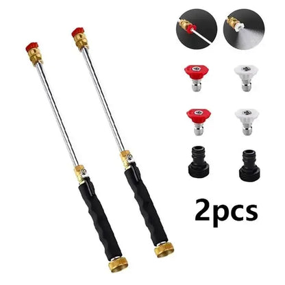 Jet Nozzle Power Washer for Garden Hose with Two High-Pressure Nozzles and Quick Connectors | Hydro Jet High Pressure Washer Tools
