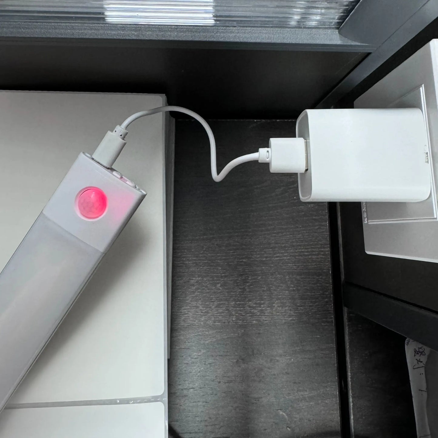 Motion-Sensor LED Night Light - USB Rechargeable Dimmable Lamp for Kitchen, Bedroom, Hallway, Stairway, Closet, and Wardrobe