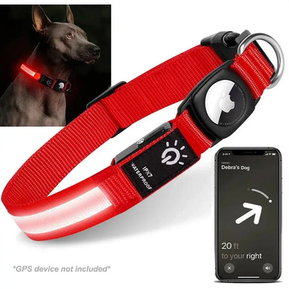 Smart Dog Collars Compatible with Apple AirTag Trackers