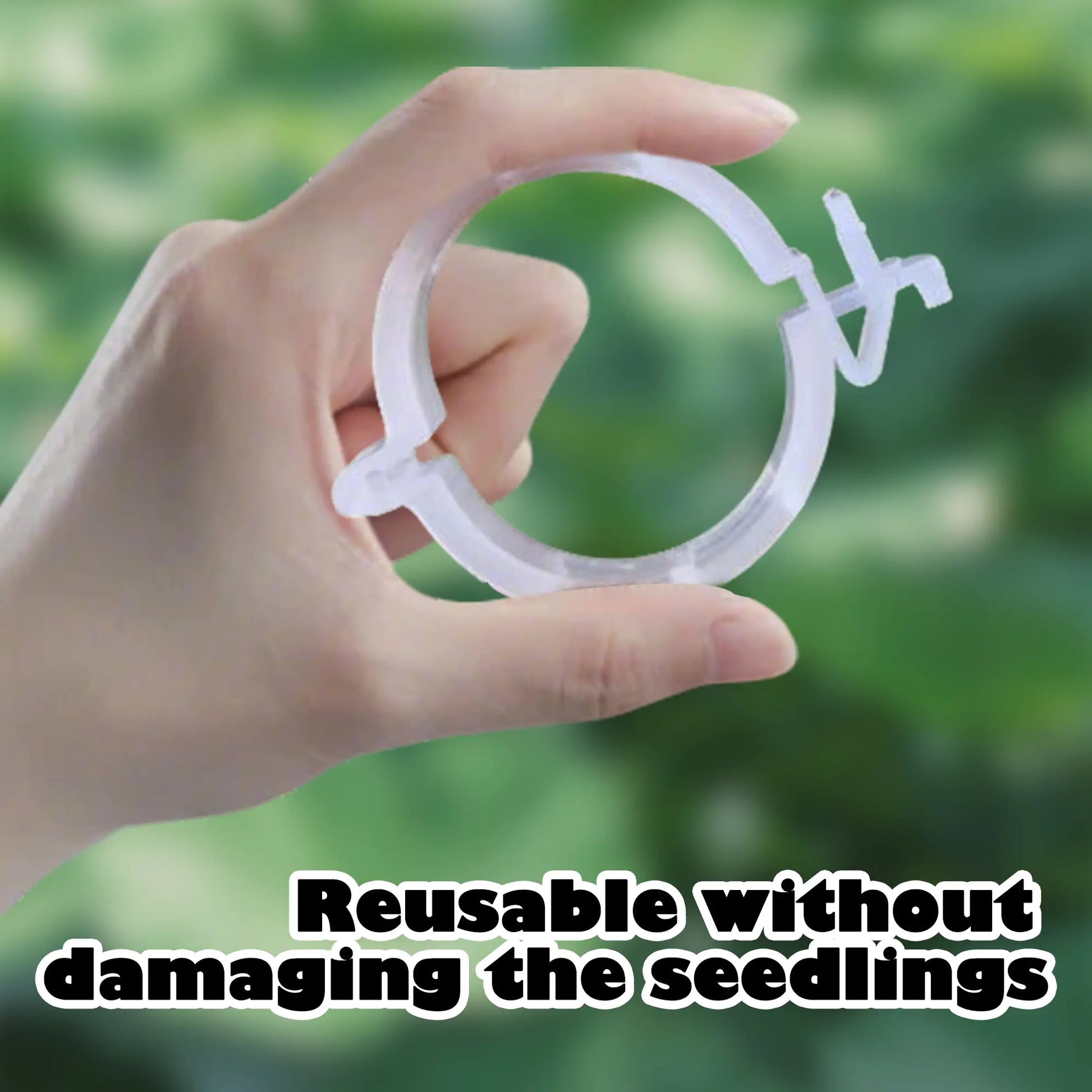 100 Count Plant Support Clips for Upright Growth of Tomato and Grape Vines - White Plastic Trellis Clips for Vegetables
