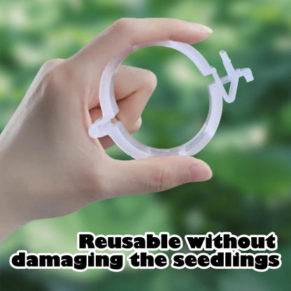 100 Count Plant Support Clips for Upright Growth of Tomato and Grape Vines - White Plastic Trellis Clips for Vegetables